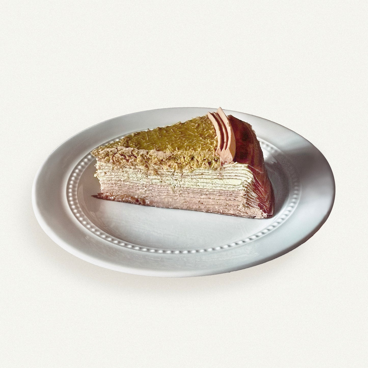 Dubai chocolate crepe cake