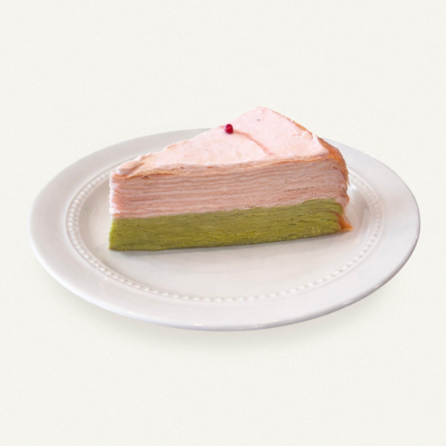 Strawberry Matcha Crepe Cake