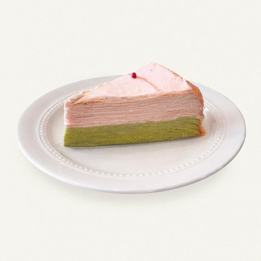 Strawberry Matcha Crepe Cake